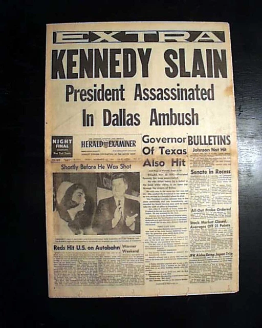 NICE JFK JOHN F. Kennedy Assassination w/ Photos 1963 Los Angeles CA ...