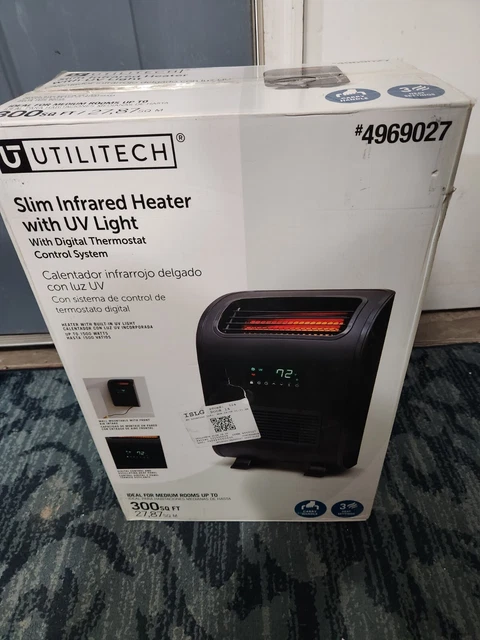 UTILITECH ELECTRIC SPACE heater 1500-Watt Uv and Infrared Cabinet Indoor  $69.00 - PicClick