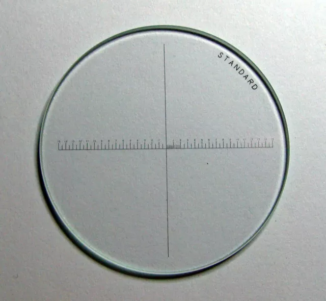 35mm CROSSHAIR RETICLE Metric Scale for Microscope, eye Loupe Lupe made in Japan