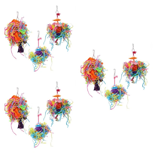 9 Pcs Papagei Spielzeug Papagei Kauen Spielzeug Vogel Biss Spielzeug 2