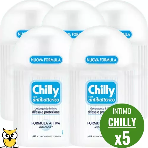 Chilly Detergente Intimo Antibatterico Anti Odor Nuova Formula 200Ml X5