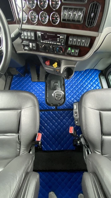 Peterbilt 389  386 388 Eco Leather Floor Mats fits 72” Sleeper Trucks Model