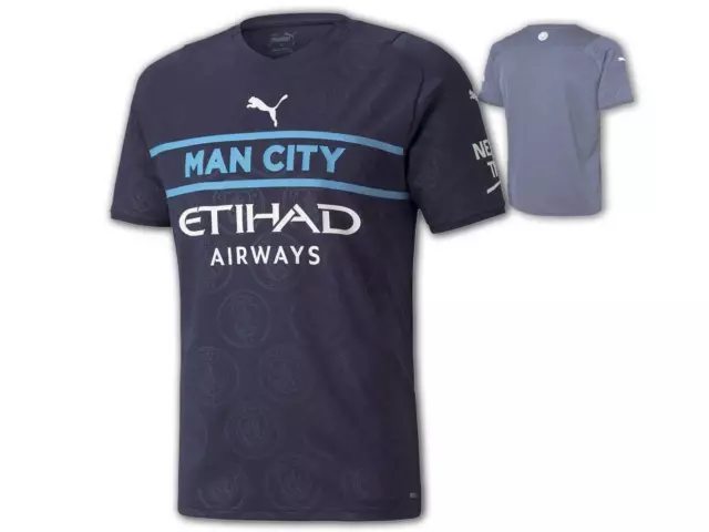 PUMA Manchester City Third Shirt 21 22 Bleu Un City Maillot Jersey S-3XL