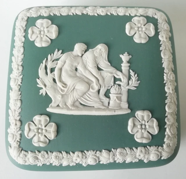 Wedgwood Bleu Sarcelle Vert - Carré Bibelot Boite