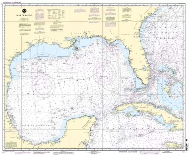 NOAA Chart Gulf of Mexico 54th Edition 411