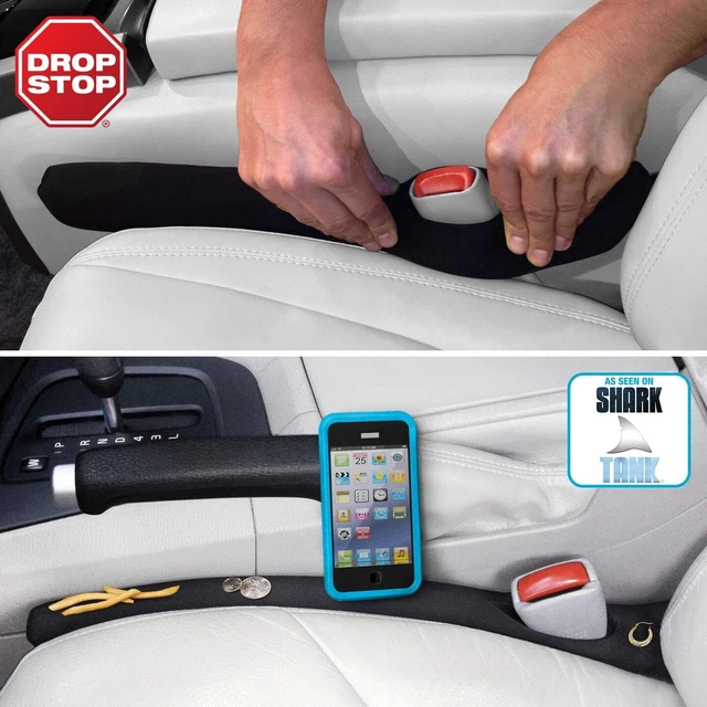 The Original Car Seat Gap Filler Set of 2 and Slide Free Pad and Light
