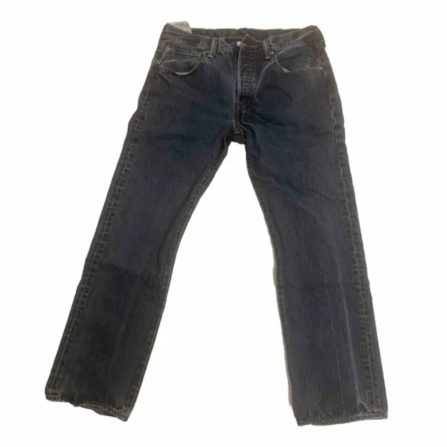 LEVI’S 501 JEANS Men Original Fit Medium Wash Button Fly Cotton Mid ...