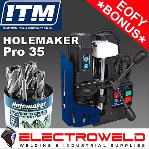 HOLEMAKER PRO 35 Magnetic Drill + Annular Cutter Asset Z, Metal Drilling HMPRO35