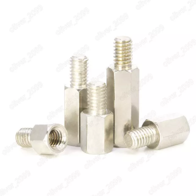 Male-Female Brass Nickel Plated Hex Column Standoff Support Spacer M3 M4 3