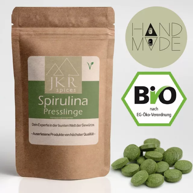 400 Stk. Bio Spirulina Presslinge 250mg je Tablette - Algen Tabs ohne Zusätze