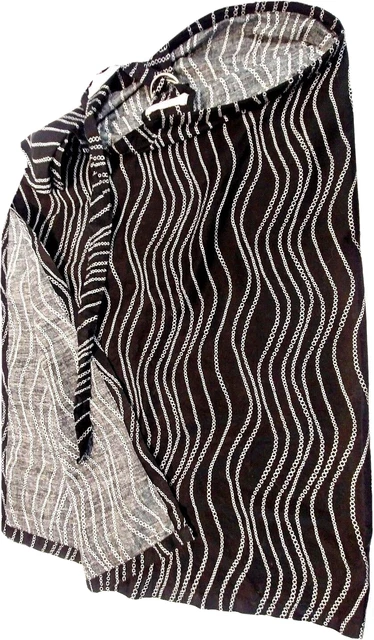 Vidder Covers Nursing Cover Breast feeding 100% cotton black with wavy stripes