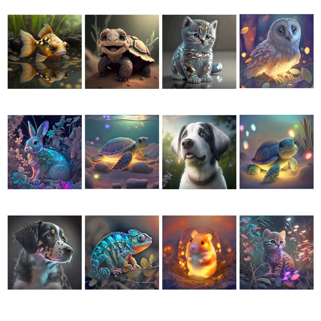 5D DIY Full Drill Diamond Painting Animal Kit Embroidery Cross Stitch Kits Art