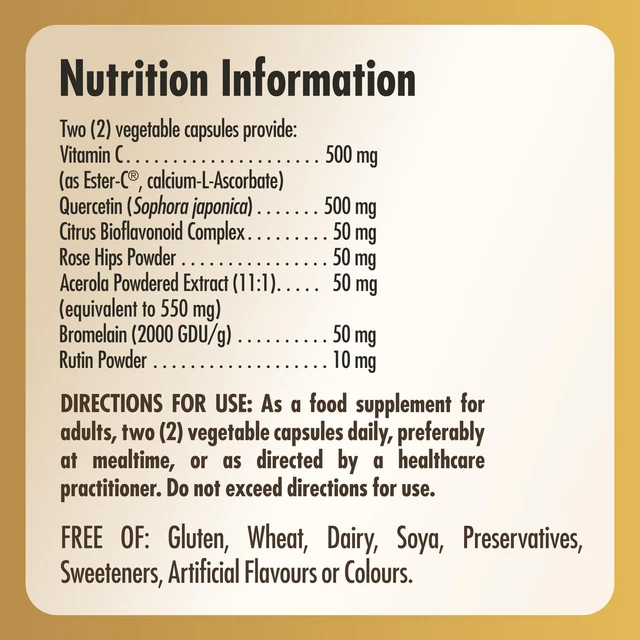 SOLGAR QUERCETIN COMPLEX Ester-C Bromelain Immune Support 100 Capsules ...