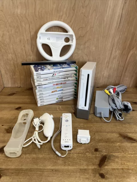 Nintendo Wii Console Set Up With 11 Games Bundle - Motion Plus