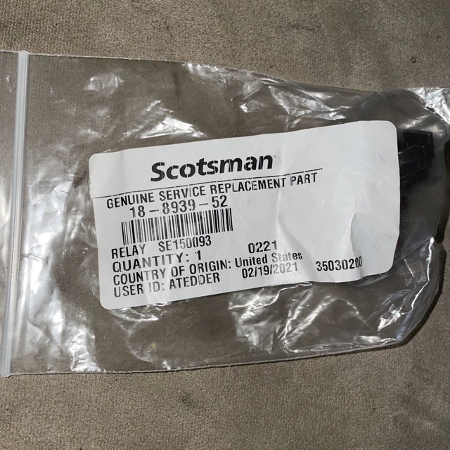 18-8939-52 Scotsman Relay Genuine OEM SC18-8939-52