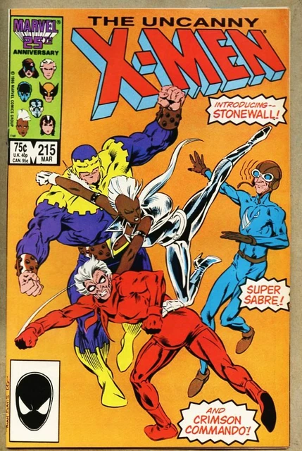 Uncanny X-Men #215-1987 vf/nm 9.0 X Men 1st Julius Schwartz 1st Crimson Commando