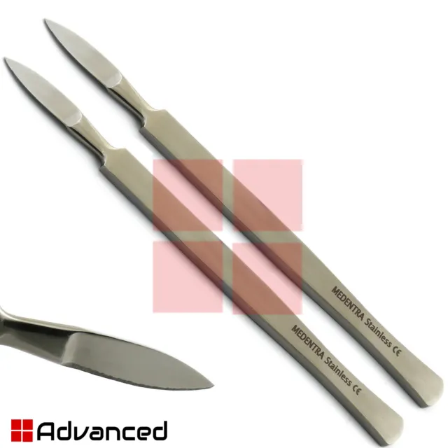 2Pcs Medical Scalpel Blade With Fixed Handle Knife Surgical Tissue Cutting Tools