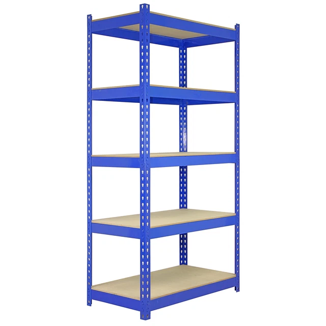 10 Magazzino garage Q-Rax acciaio blu 5 livelli 90 cm unità di stoccaggio scaffalature