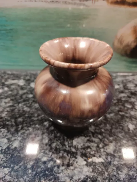 Mini Vase Blumenvase Keramik Tischvase braun/grau/beige klein 7*7 cm  Kugelvase
