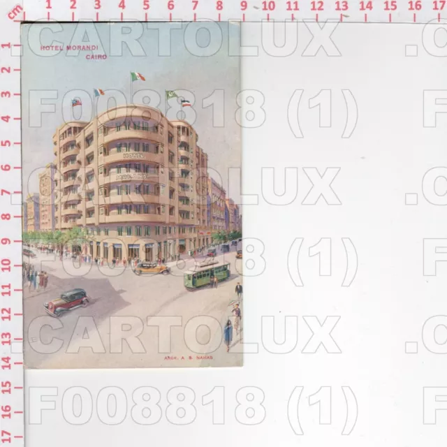 F8818 Pubblicita Egypt Hotel ’20 Tram Illustratore Bocchino Edit Architect Nahas