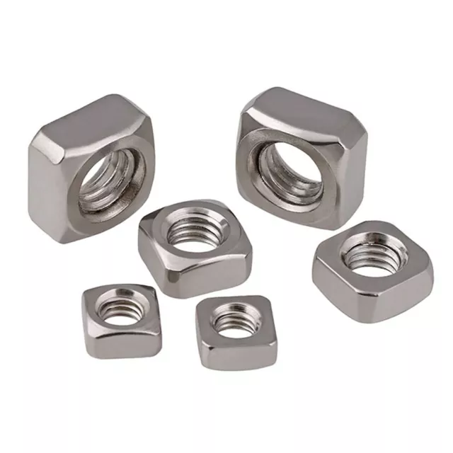 M3 M4 M5 M6 M8 M10 M12 Square Nuts for Metric Bolt Screws Stainless Steel DIN557
