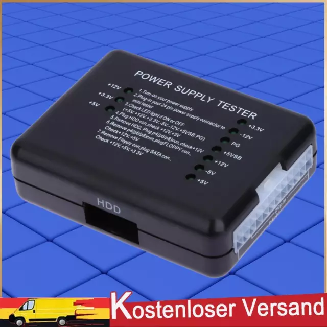 Power Supply Tester Checker führte 20/24 Pin ATX Netzteil SATA HDD Tester Checke
