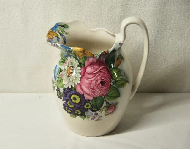 VTG HADIDA Fine Bone China Bathroom Collection Vase With Flower Design England