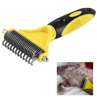 Pet Hair Fur Shedding Trimmer Grooming Dematting Rake Comb Brush Tool fr Dog Cat