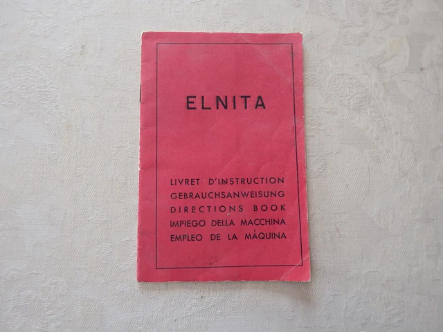 Livret d'Instruction Mode d'Emploi Machine à Coudre ELNITA