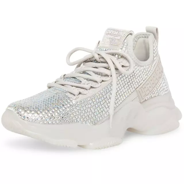 Steve Madden Women's Maxima Knit Rhinestone Fashion Sneaker