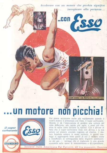 D1a - ESSO Olio Motore Automobili - Pubblicita Advertising Anni 20