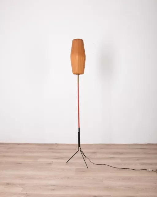 Lampada Da Terra Vintage Anni 50 Con Paralume In Cocoon Design Italiano
