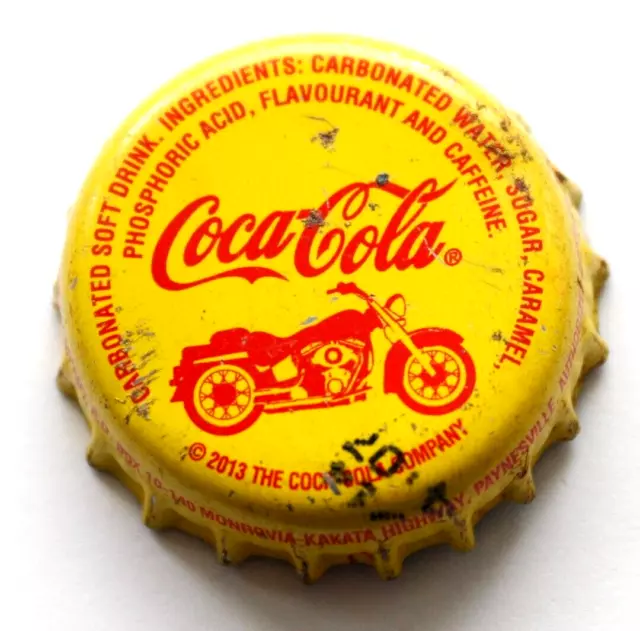 Liberia Coca-Cola Motorbike - Soda Bottle Cap Kronkorken Tapon Crowncap