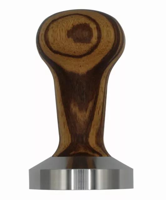 Espresso Tamper Zebrano Wood 54.5 mm For Speciality Coffee, Barista Tamper