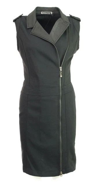 Robe Chemise Freeman T Porter - Coton Noir Taille L, Manches Courtes, Occasion Très Bon état