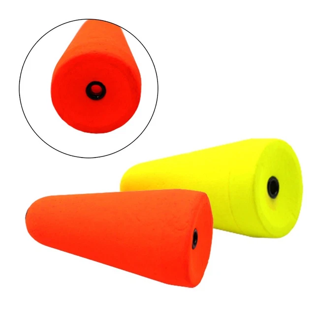 Lot De 8 Flotteurs Pêche THKFISH – EVA Haute Densité, 3 Tailles, Jaune/rouge – Pour Eau Salée, Eau Douce, Lancers Longs