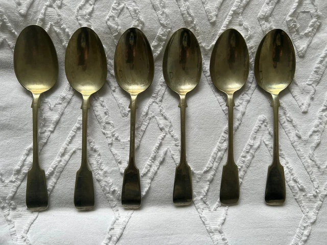 WP Silver Plated Desert Spoons x6