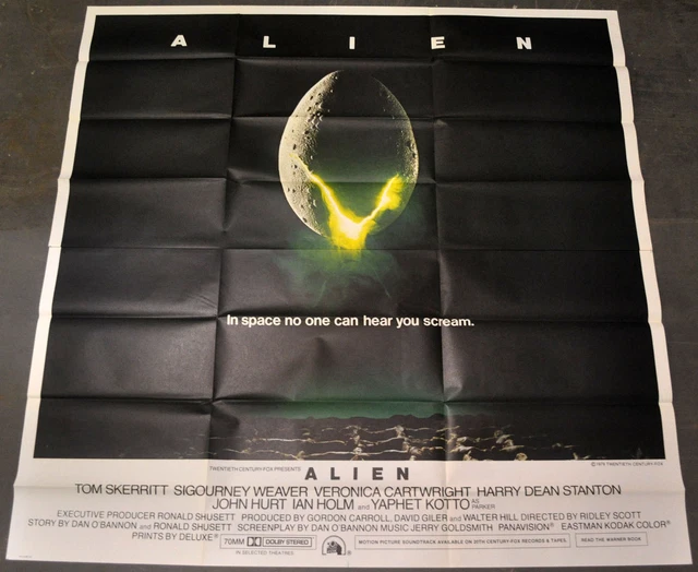 ALIEN 1979 ORIGINAL 81X81 6-SHEET Film Affiche Sigourney Weaver John ...