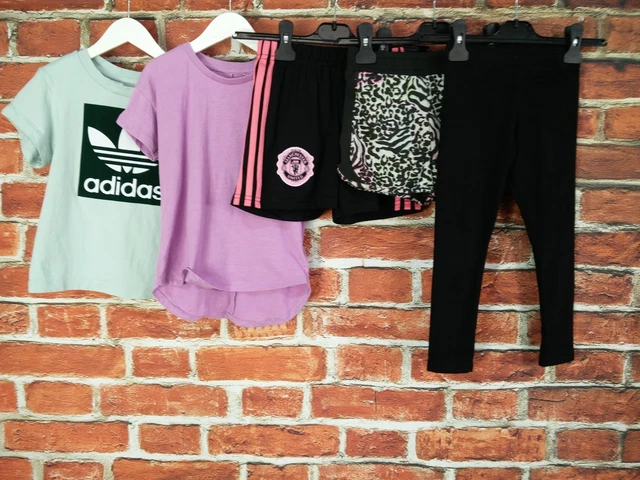 Girls Bundle Aged 5-6 Years Adidas Next T-Shirt Shorts Legging Man United 116Cm