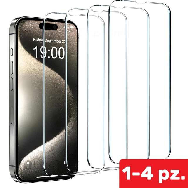 Vetro Temperato 9H Per IPhone 14 Pro / 14 Pro Max – 2 Pezzi, Copertura Completa 3D Con Protezione Fotocamera, Anti Impronte - 2