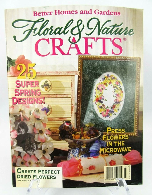 Revista de artesanías florales y naturales Better Homes & Gardens número 12 de marzo de 1996