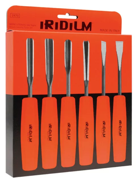 Set 6 Sgorbie Per Legno Iridium