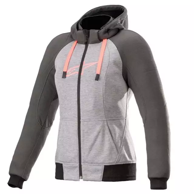 Alpinestars Stella Chrome Sport Melange Gray Tar Diva Pink Hoodie - Kostenlos...