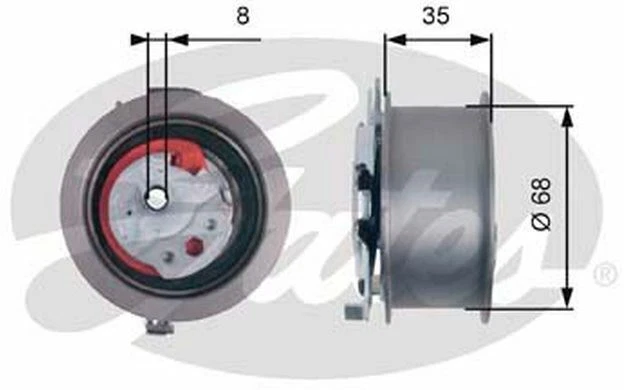 GATES Galet tendeur pour AUDI A3 SEAT EXEO T43181 - Pièces Auto Mister Auto