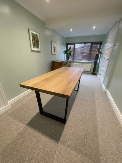 Solid oak dining table