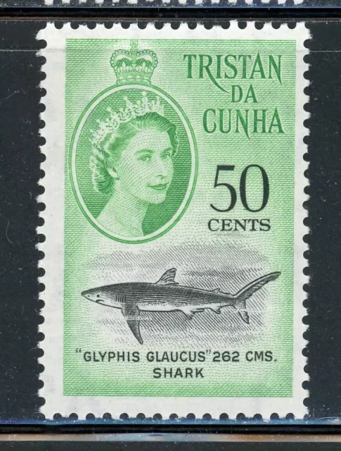 TRISTAN DA CUNHA 53 SG53 MH 1961 50c QEII Definitive Shark Fish CV$16