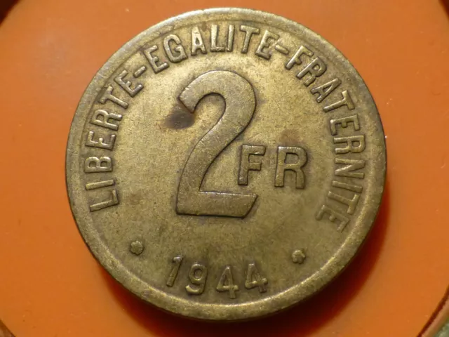 2 Francs - France - 1944 - Philadelphie - Recherchee & Qualite Ttb !