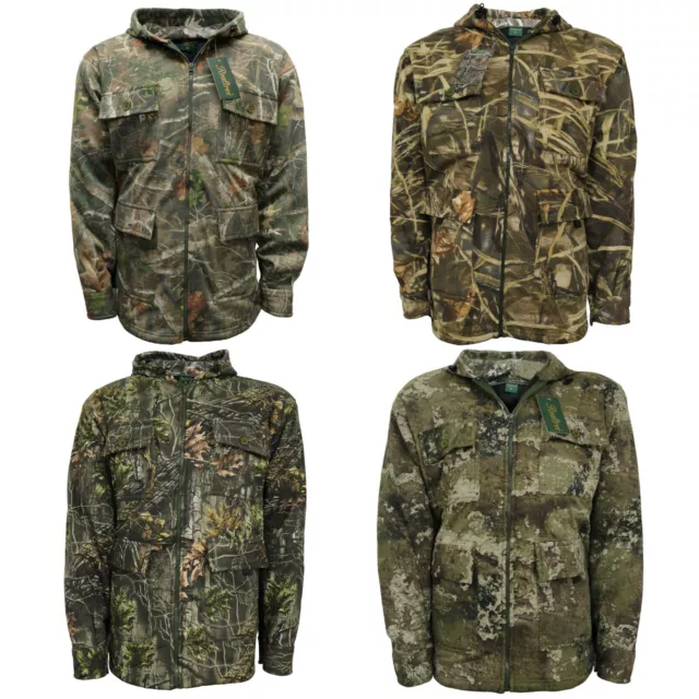Mens Thick Fleece Realtree Jacket Jungle Camo Print Hunting Fishing Coat M-6XL