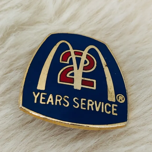 Vtg McDonalds 2 Years Employee Service Award Enamel Lapel Pin