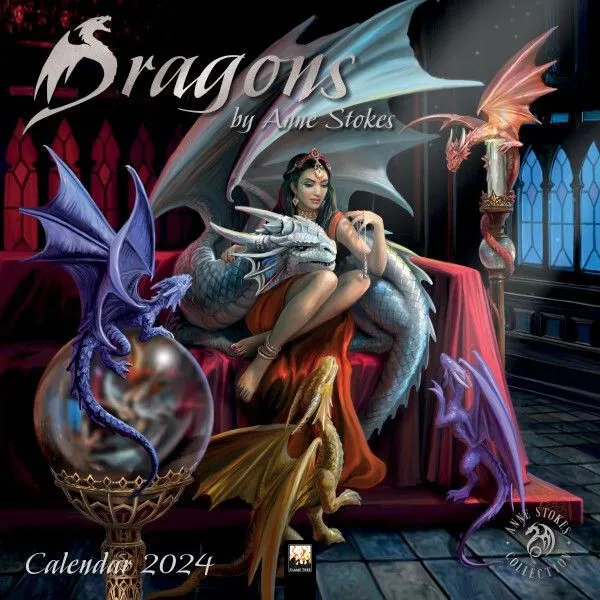 Dragons By Anne Stokes Artwork 2024 Square Calendar